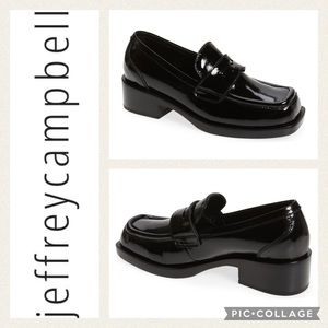 Jeffrey Campbell Sorbonne Patent Loafer {Black} 7